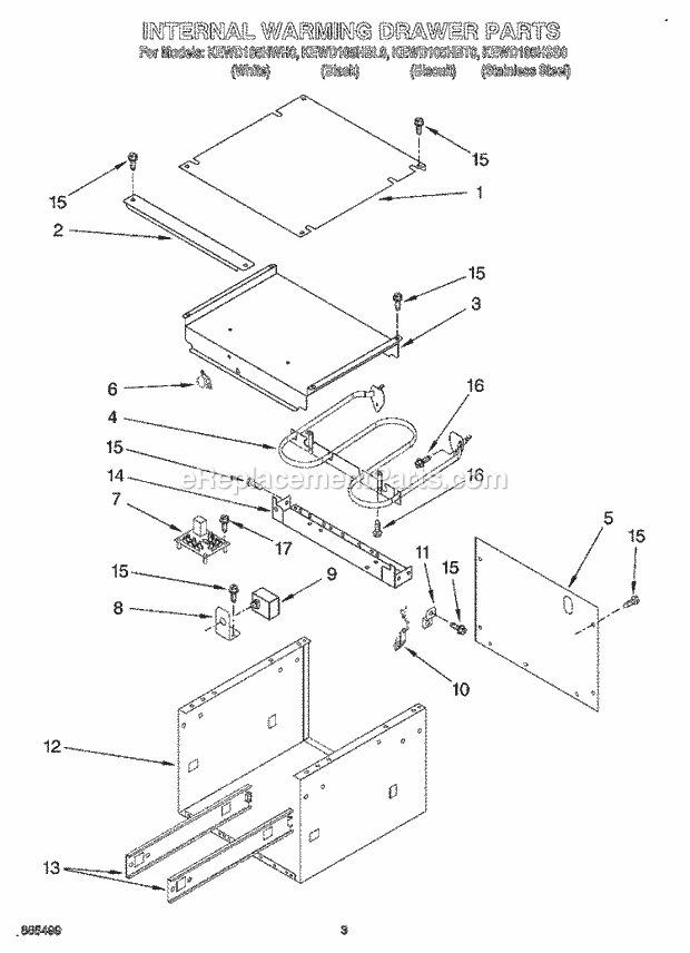 Whirlpool RM778PXXB1 Electric Range Section Diagram