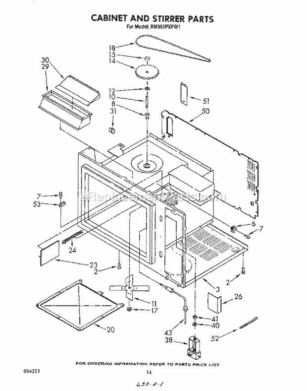 Whirlpool RM955PXPW1 Freestanding Electric Range Cabinet and Stirrer Diagram