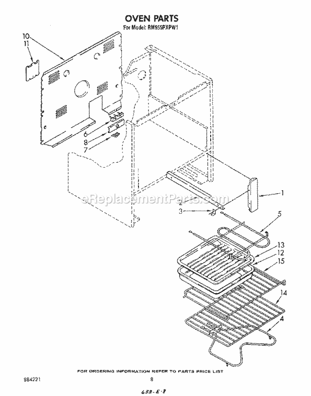 Whirlpool RM955PXPW1 Freestanding Electric Range Oven (Continued) Diagram