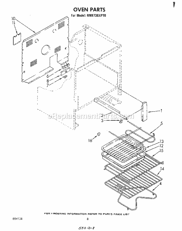 Whirlpool RM973BXPT0 Freestanding Electric Range Oven (Continued) Diagram