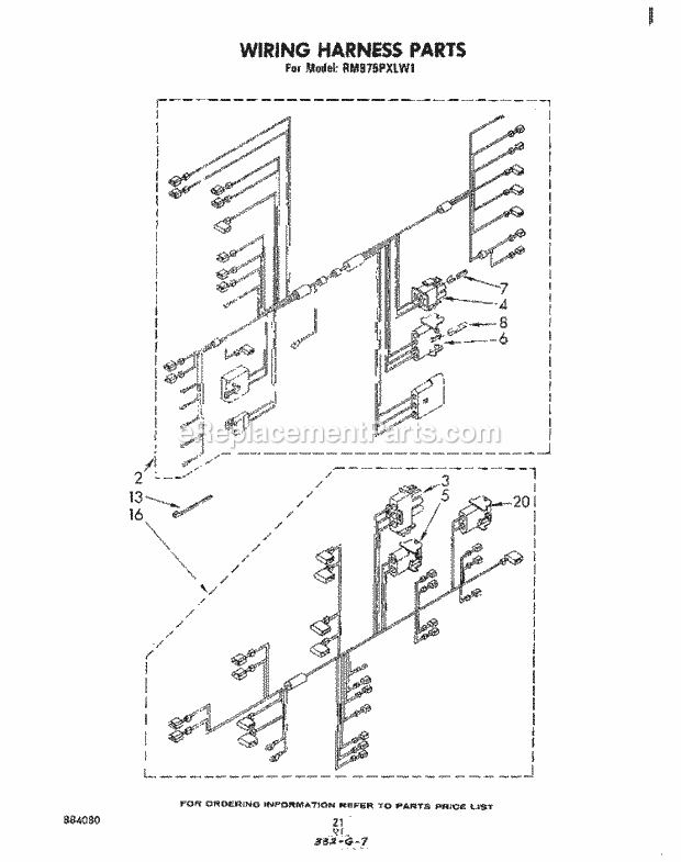 Whirlpool RM975PXLW1 Electric Range Wiring Harness , Literature and Optional Diagram