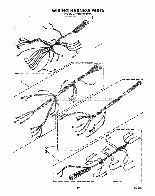 Whirlpool RM978BXVW2 Electric Range Section Diagram