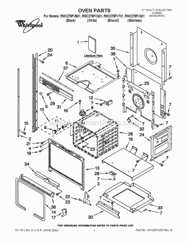 Whirlpool RMC275PVS01 27