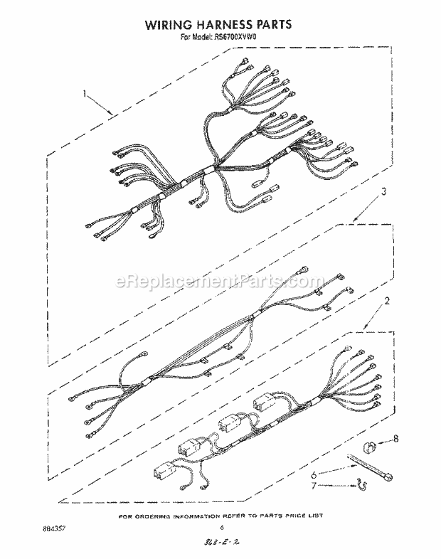 Whirlpool RS6700XVN0 Range Wiring Harness , Literature and Optional Diagram