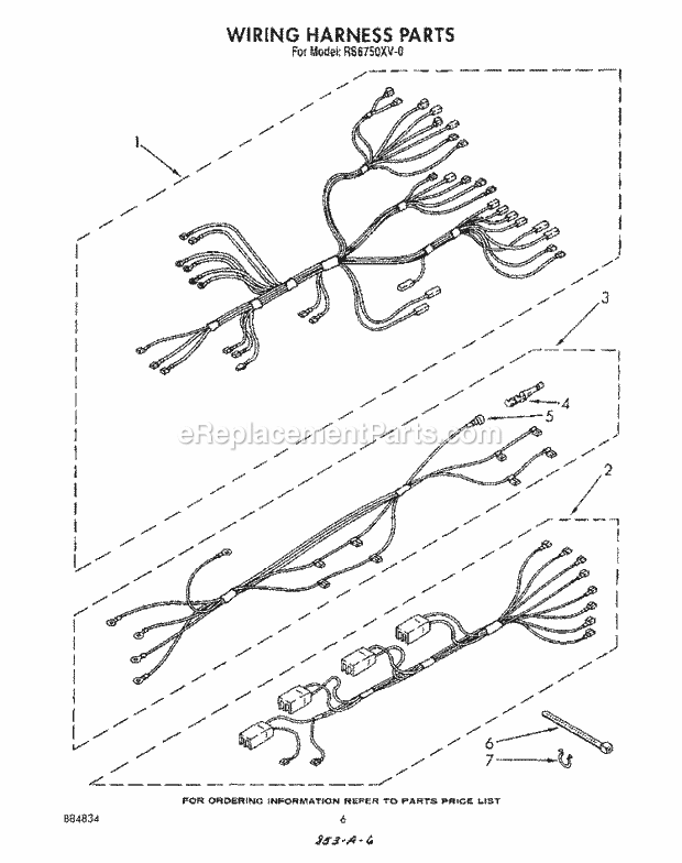 Whirlpool RS6750XVW0 Electric Range Wiring Harness , Lit/Optional Diagram