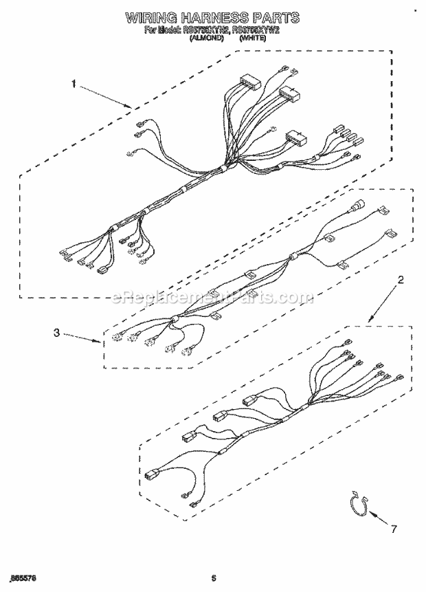 Whirlpool RS6755XYN2 Range Wiring Harness Diagram