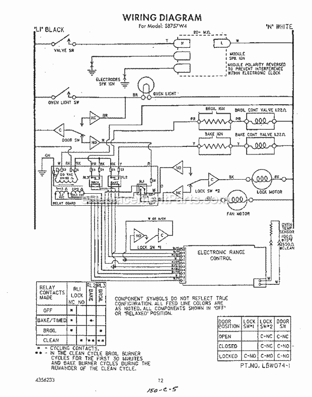 Whirlpool S8757^4 Range Page H Diagram