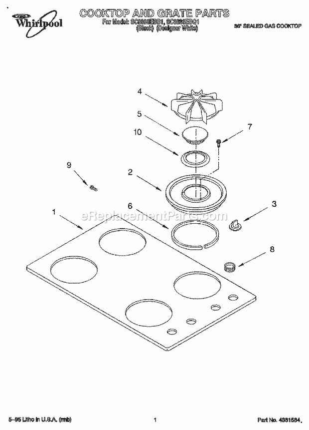 Whirlpool SC8836EBB1 36