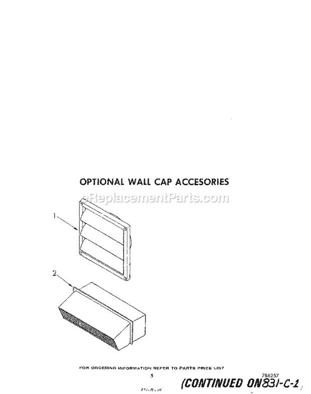 Whirlpool SC8900EMH0 Gas Range Lit/Optional Wall Cap Diagram