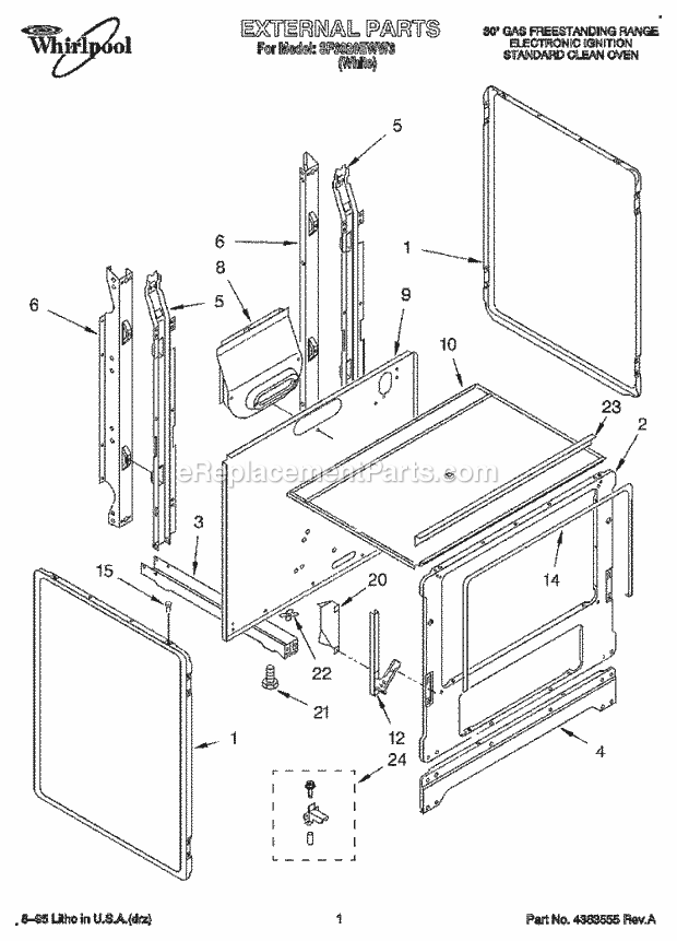 Whirlpool SF3020EWW3 30