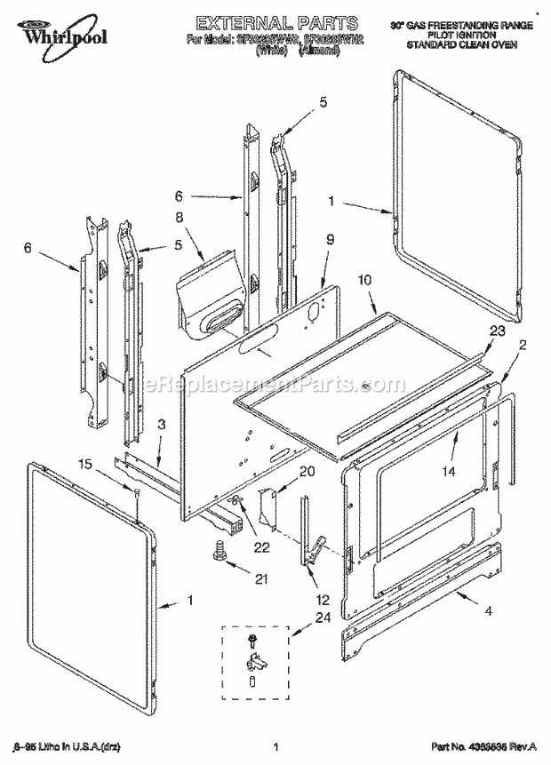 Whirlpool SF3020SWW2 30