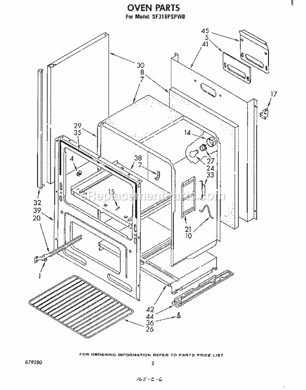 Whirlpool SF316PSPW0 Gas Range Oven , Literature and Optional Diagram