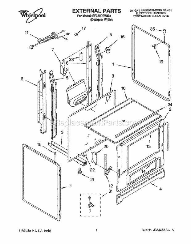 Whirlpool SF330PEWQ3 30