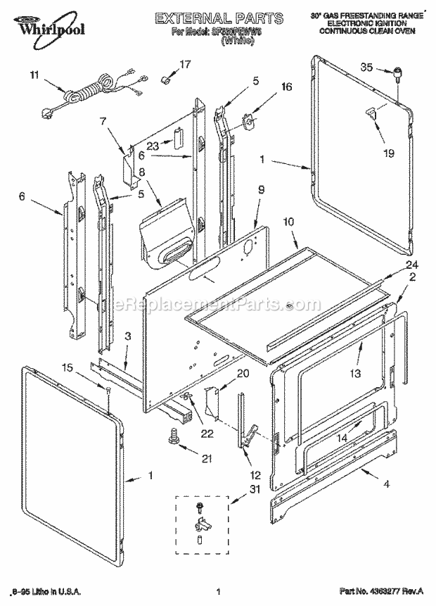 Whirlpool SF330PEWW6 30