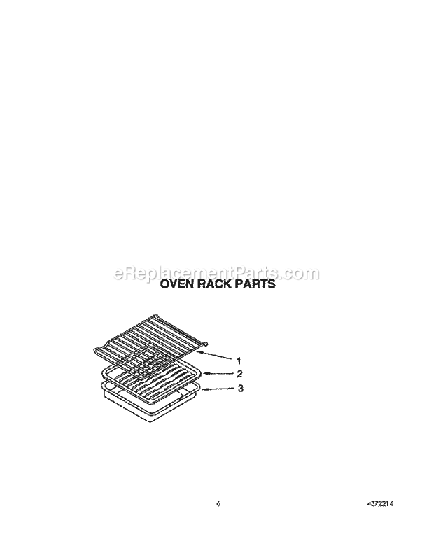 Whirlpool SF367PEYW2 Freestanding Gas Range Oven Rack, Literature Diagram