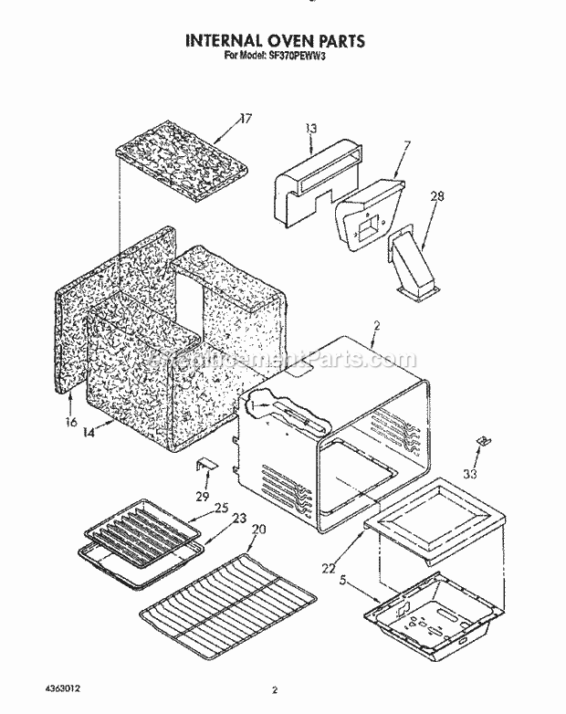 Whirlpool SF370PEWW3 30