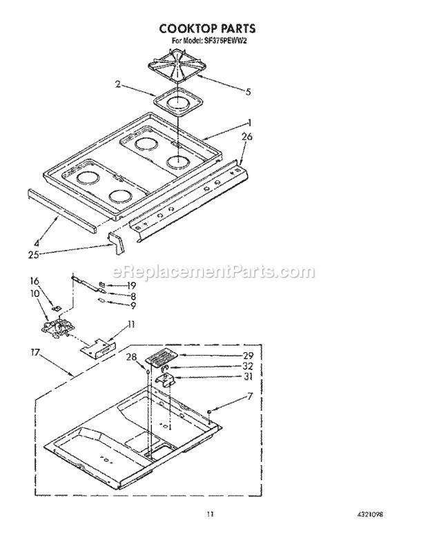 Whirlpool SF375PEWN2 30