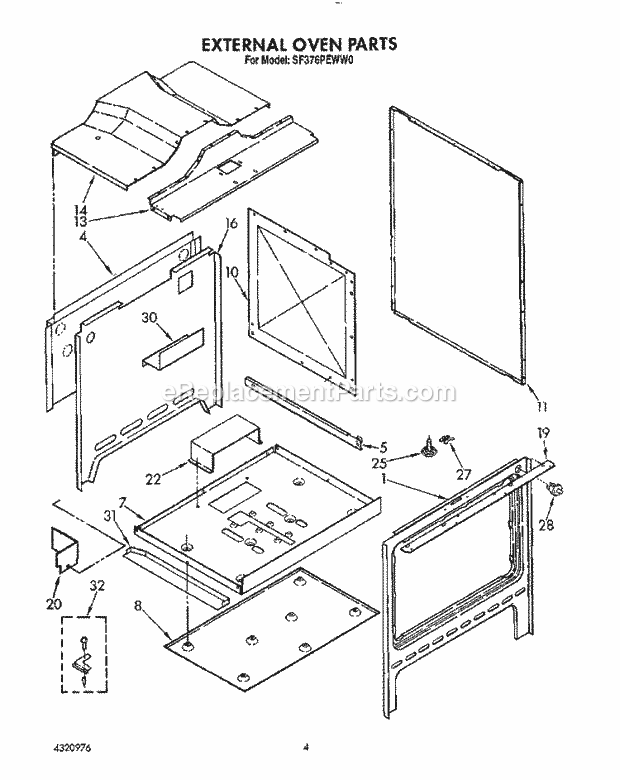 Whirlpool SF376PEWW0 30