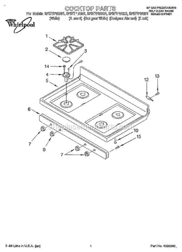 Whirlpool SF377PEGB1 30