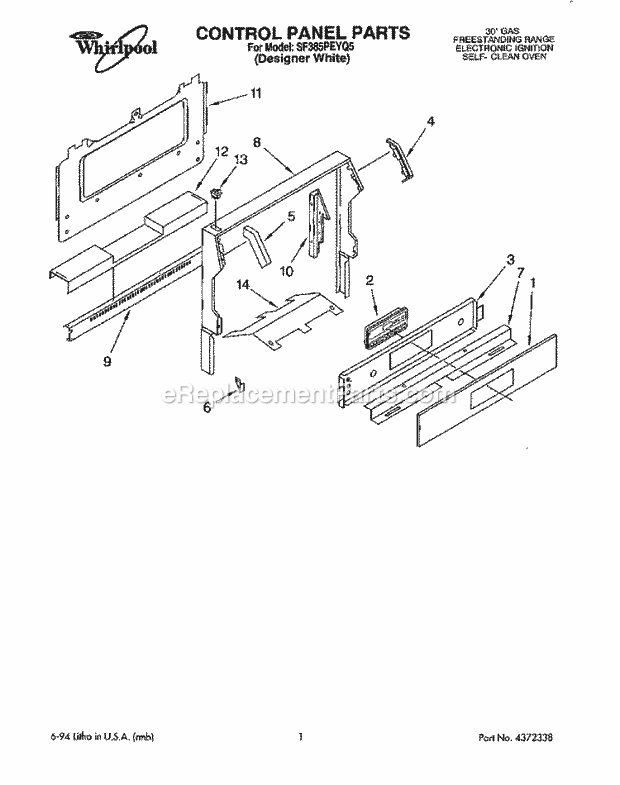 Whirlpool SF385PEYQ5 30