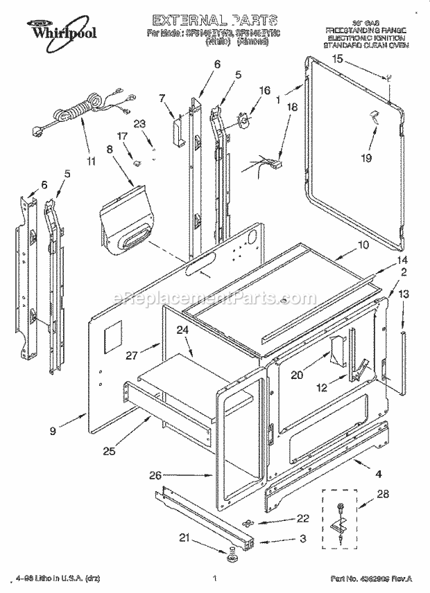 Whirlpool SF5140EYN0 36