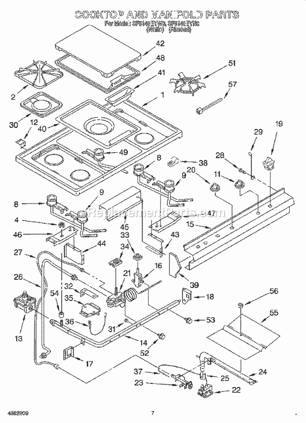 Whirlpool SF5140EYW0 36