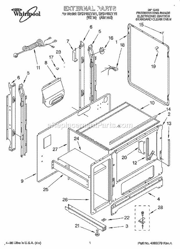 Whirlpool SF5140EYW1 36