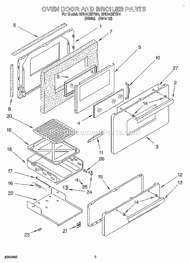 Whirlpool SF5140EYW4 36