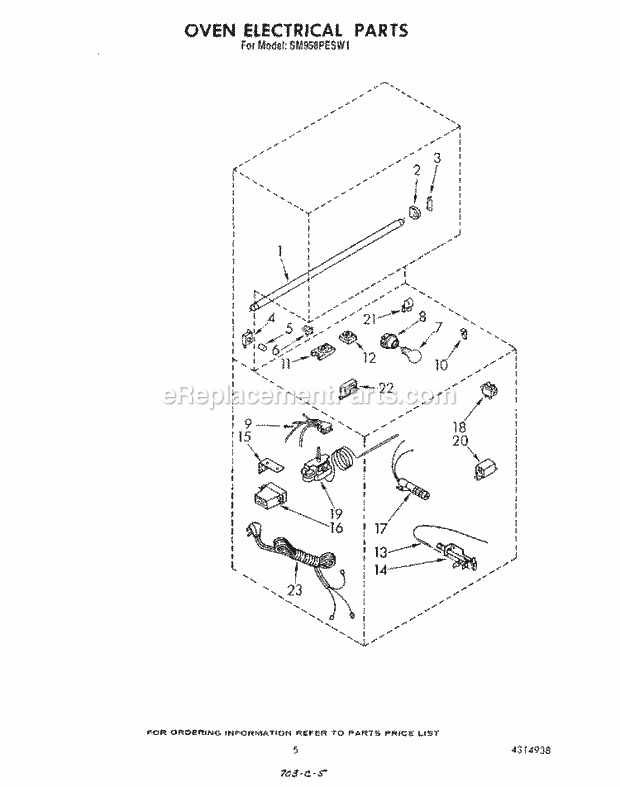 Whirlpool SM958PESW1 Gas Range Oven Electrical Diagram