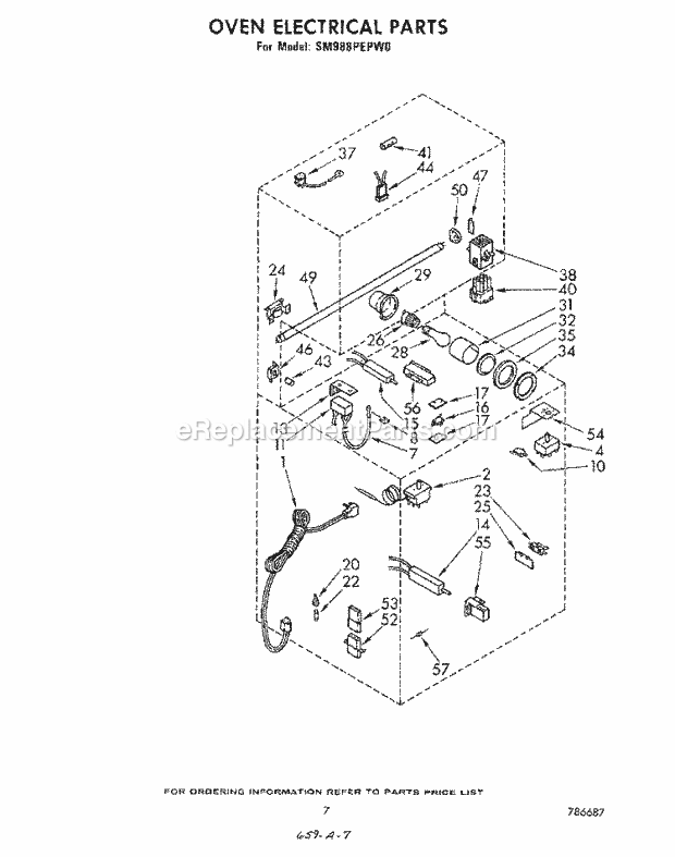 Whirlpool SM988PEPW0 Gas Range Oven Electrical Diagram