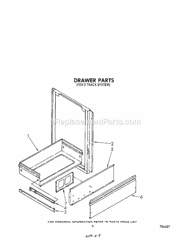 Whirlpool SM988PEPW0 Gas Range Drawer Diagram