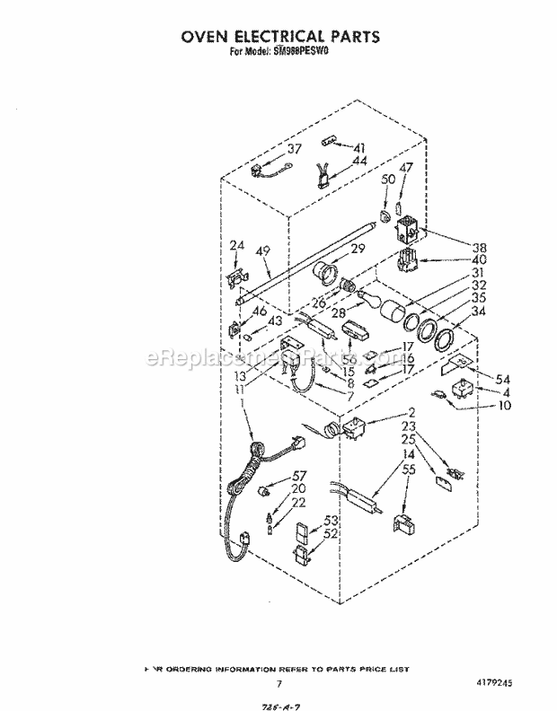 Whirlpool SM988PESW0 Gas Range Oven Electrical Diagram