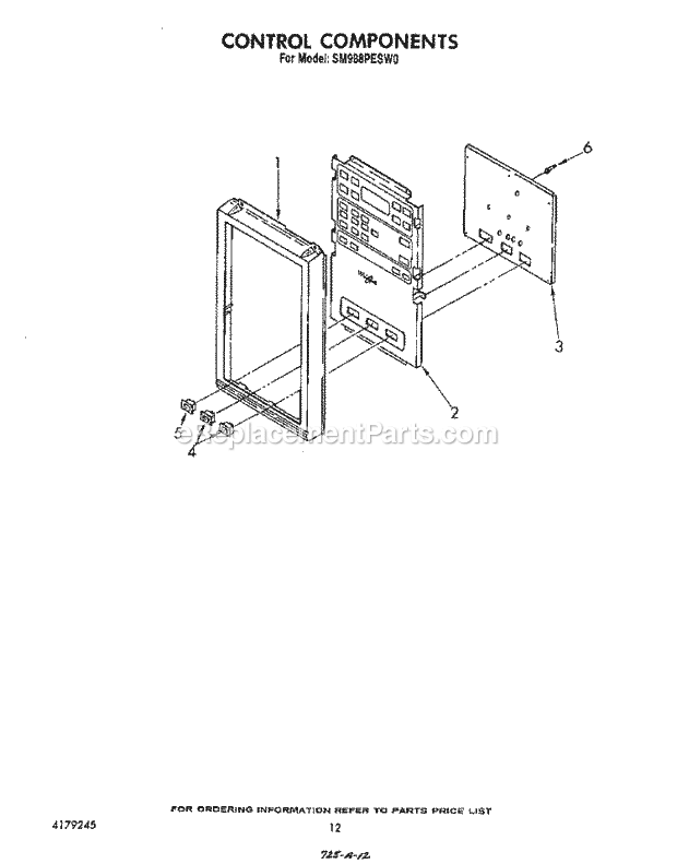 Whirlpool SM988PESW0 Gas Range Control Diagram