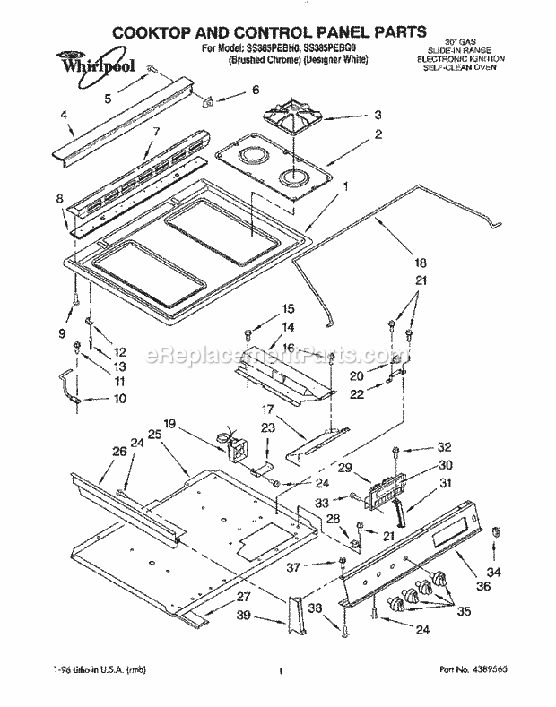 Whirlpool SS385PEBH0 30