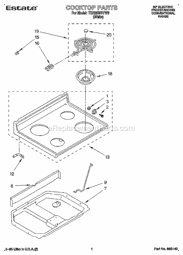 Whirlpool TER20W0YW3 30