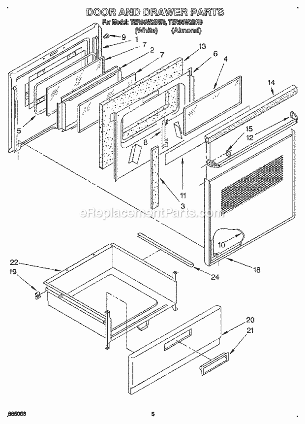 Whirlpool TER56W2BW0 30