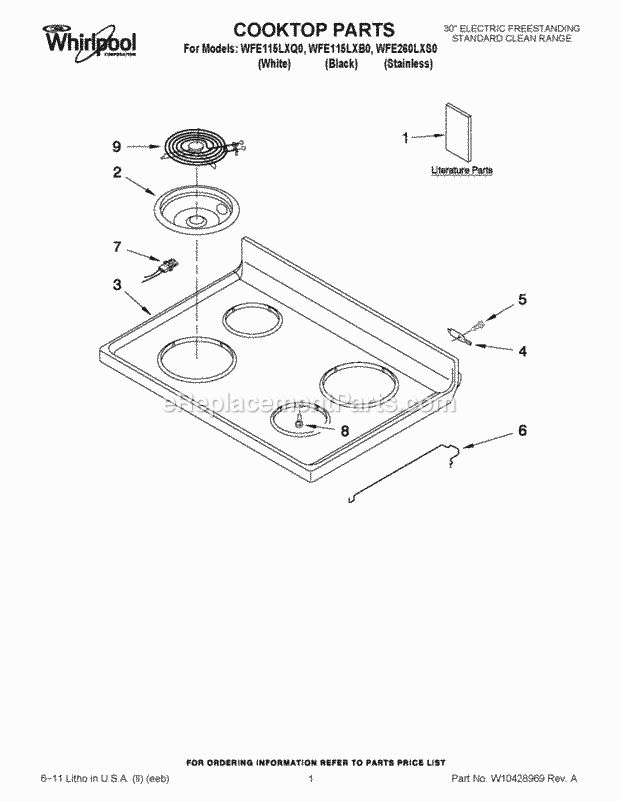 Whirlpool WFE115LXB0 30