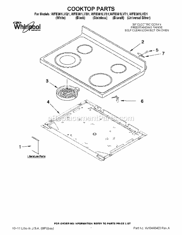 Whirlpool WFE361LVB1 30