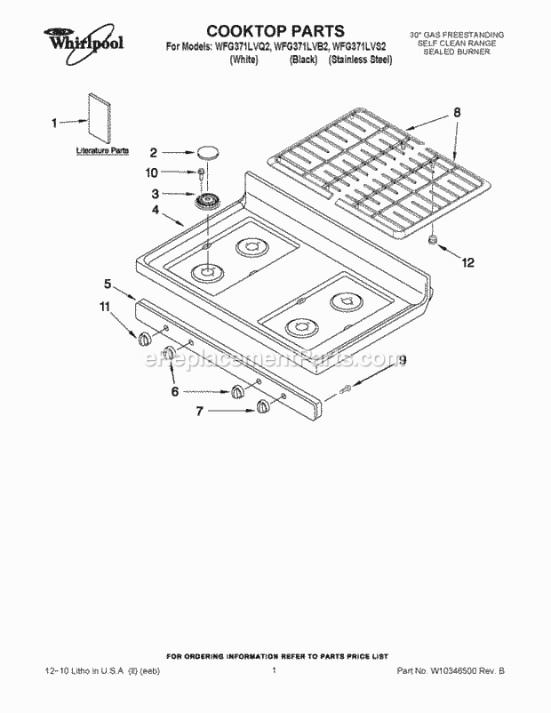 Whirlpool WFG371LVB2 30