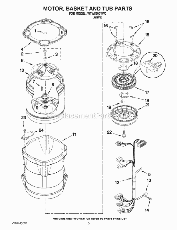 Whirlpool Residential Automatic Washer | WTW8200YW0 | eReplacementParts.com