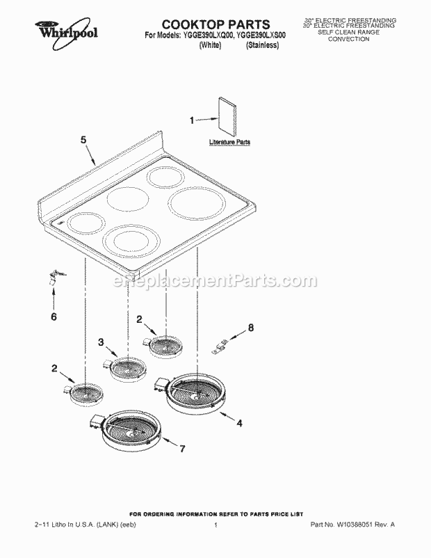 Whirlpool YGGE390LXQ00 30