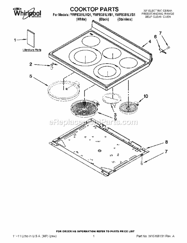 Whirlpool YWFE381LVB1 30